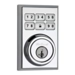 Polished Chrome Contemporary Motorized Z-Wave Deadbolt T