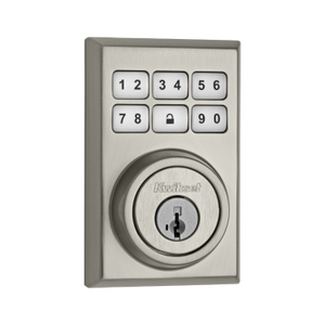 Satin Nickel Contemporary Motorized Z-Wave Deadbolt T