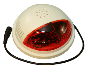 FortrezzZZ-Wave Siren - Strobe Alarm with Red Lens