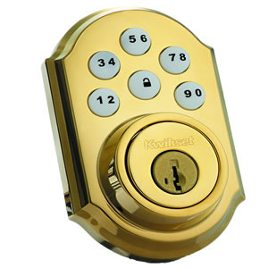 Polished Brass Standard Motorized Z-Wave Deadbolt T